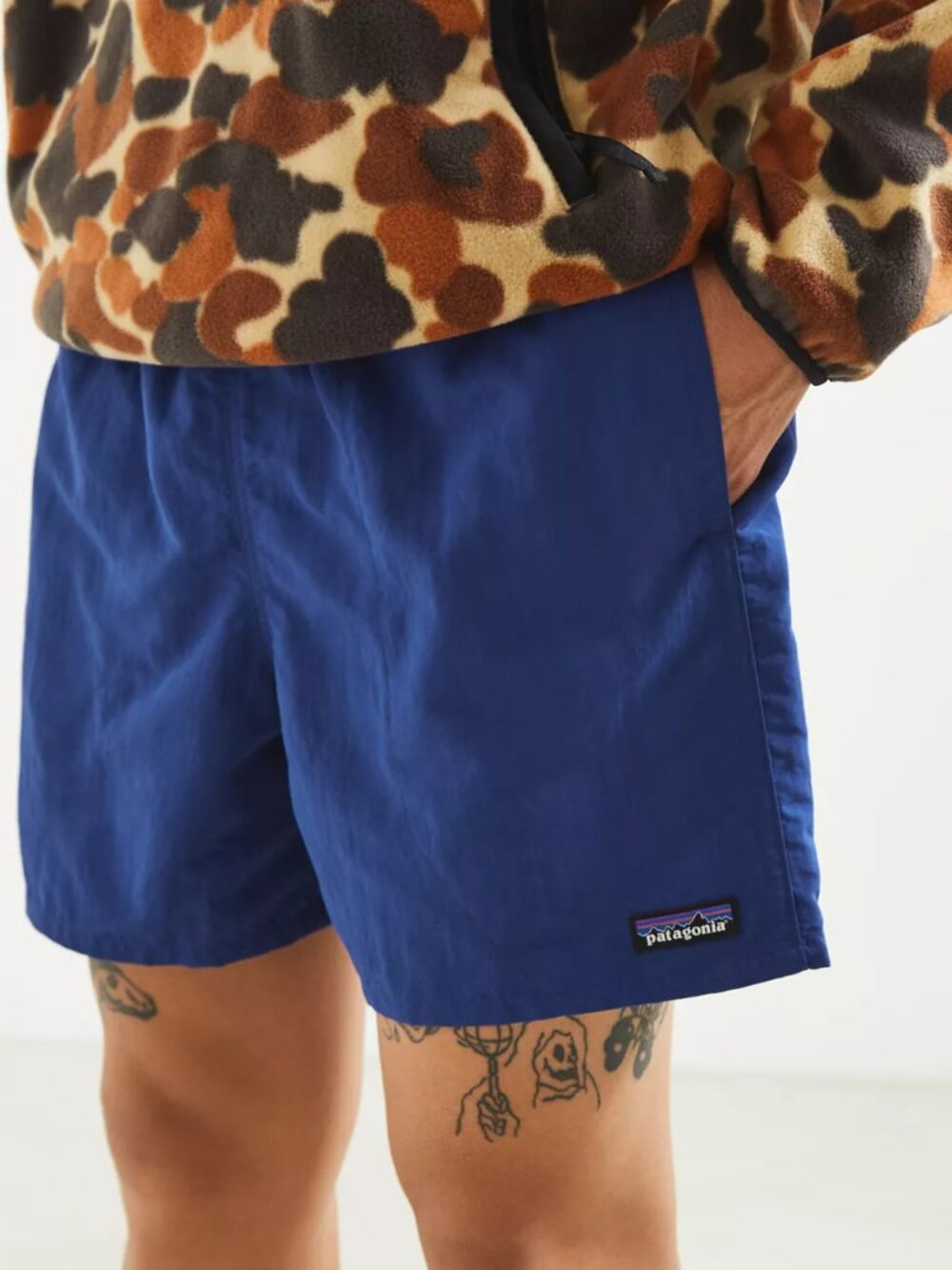 Patagonia Men's Blue 100% Nylon 5" Baggies Athletic Swim Hiking Shorts Size M